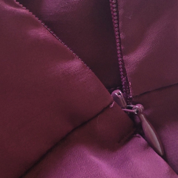 Old Navy High Rise Wide Leg Satin Pants Burgundy Plum Size 4 - Picture 4 of 5